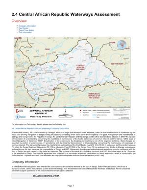 2.4 Central African Republic Waterways Assessment Overview