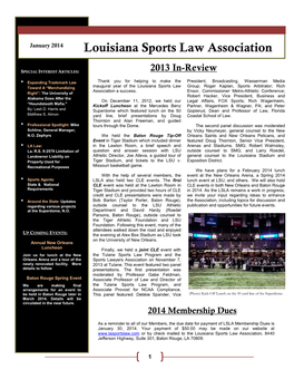 Louisiana Sports Law Association
