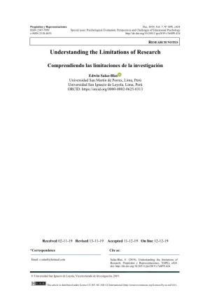 Understanding the Limitations of Research