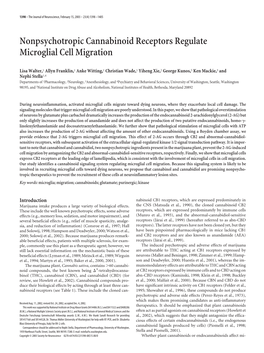 Nonpsychotropic Cannabinoid Receptors Regulate Microglial Cell Migration