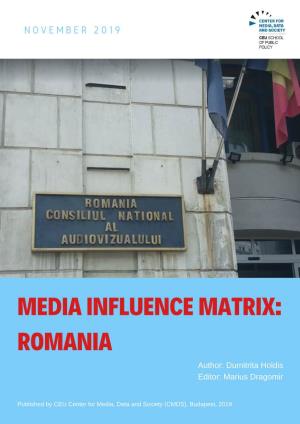 Media Influence Matrix Romania