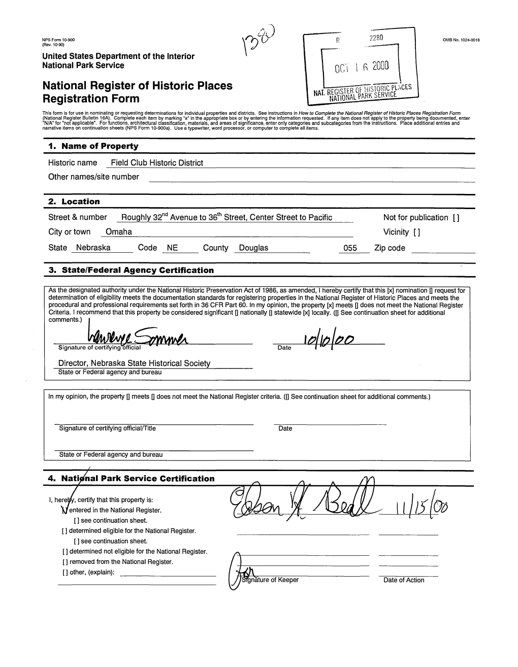 National Register of Historic Places Registration Form (National Register Bulletin 16A)