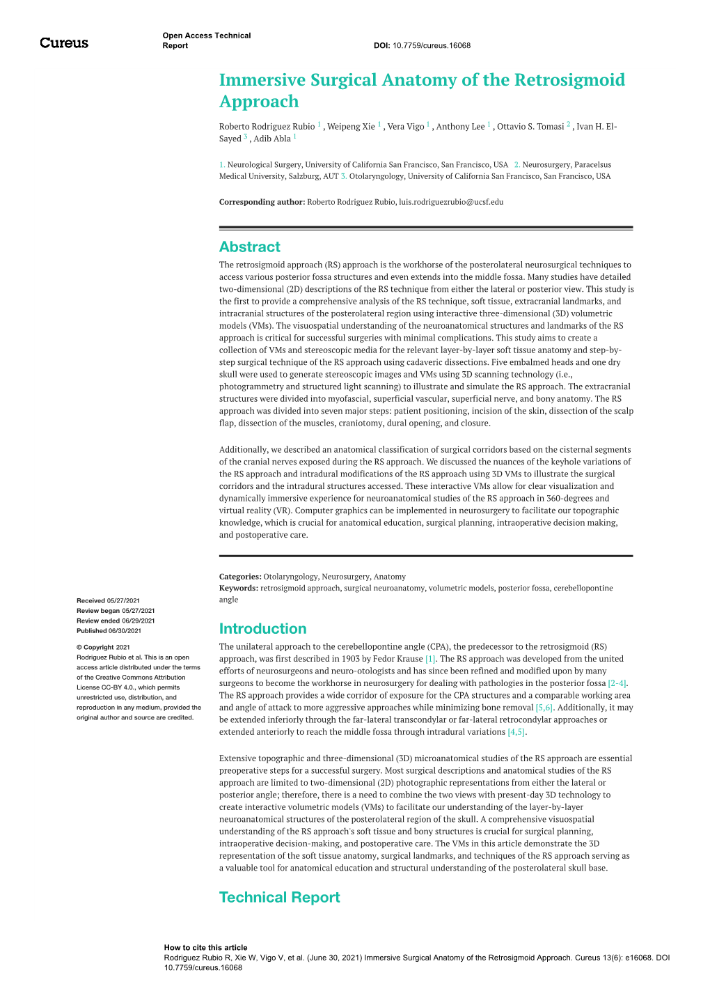 Immersive Surgical Anatomy of the Retrosigmoid Approach