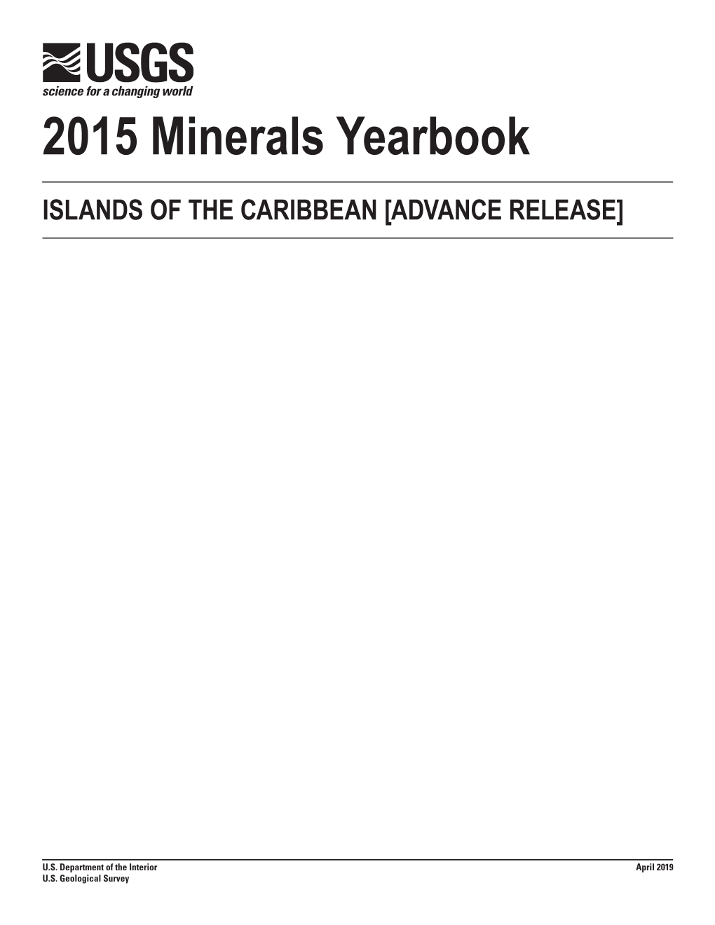 The Mineral Industries of the Islands of the Caribbean in 2015