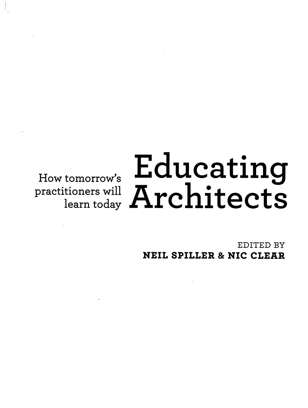 Educating Architects