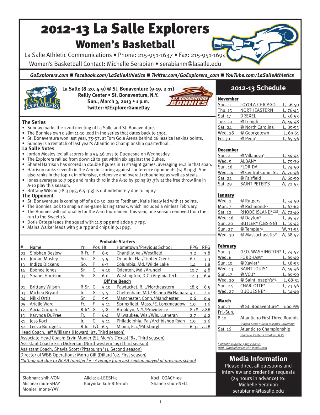 2012-13 WBB Game Notes.Indd