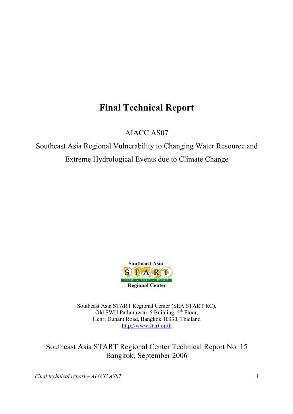 Final Technical Report