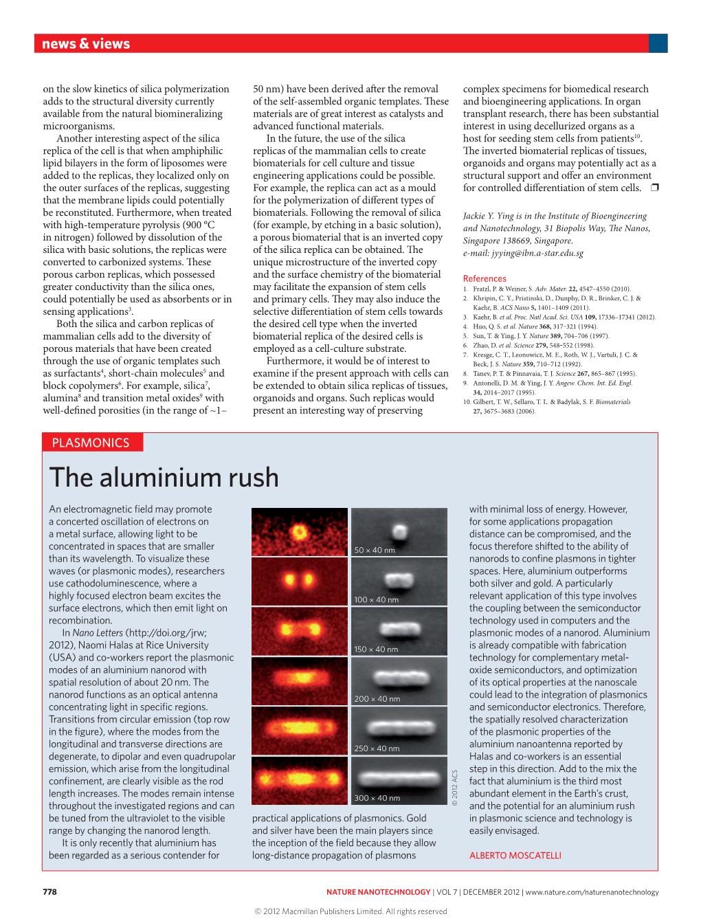 Plasmonics: the Aluminium Rush