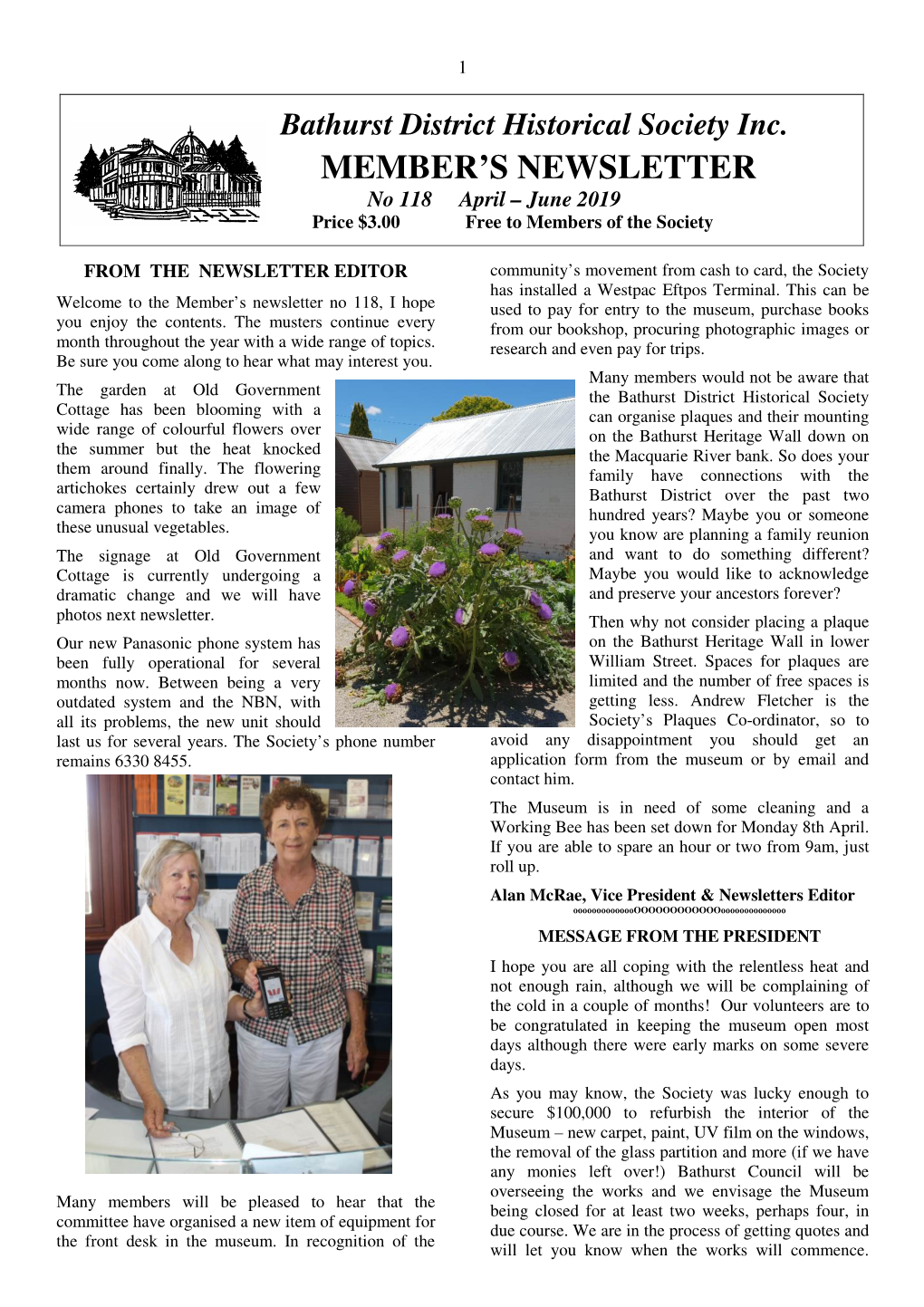 Member's Newsletter No