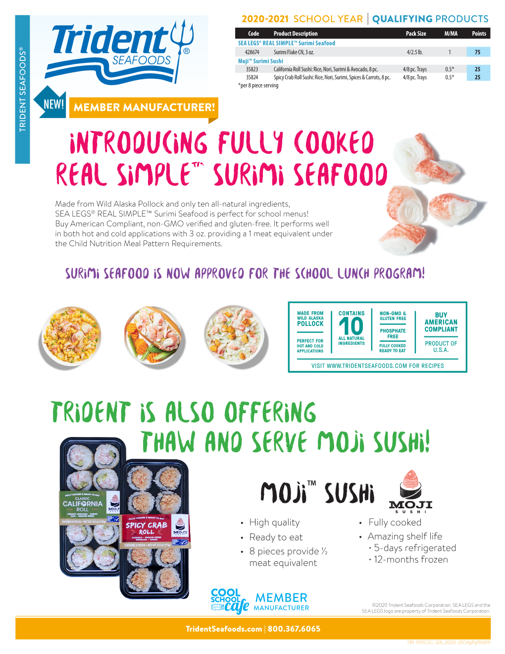 Introducing Fully Cooked Real Simple™ Surimi Seafood