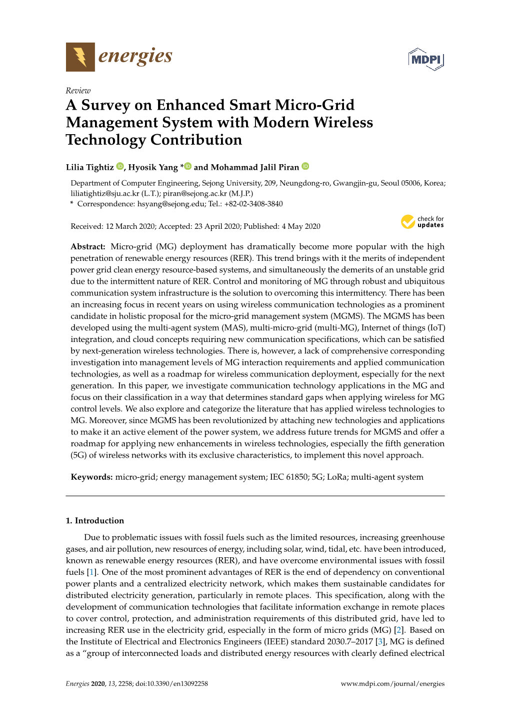 A Survey on Enhanced Smart Micro-Grid Management System with Modern Wireless Technology Contribution