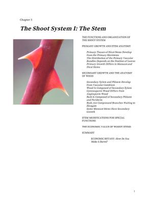 Chapter 5: the Shoot System I: the Stem