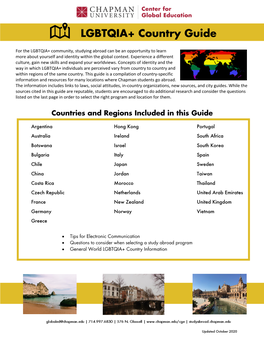 LGBTQIA+ Country Guide
