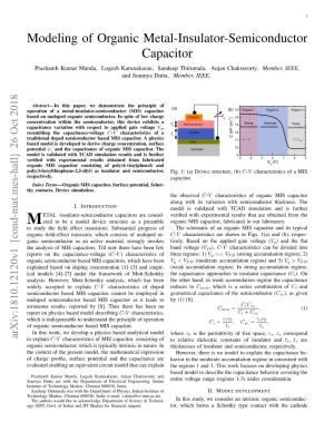 Modeling of Organic Metal-Insulator-Semiconductor