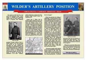 Wilder's Artillery Position