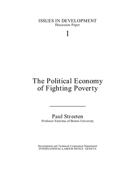 The Political Economy of Fighting Poverty ______