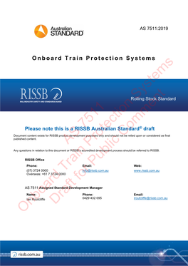 AS 7511 Onboard Train Protection Systems