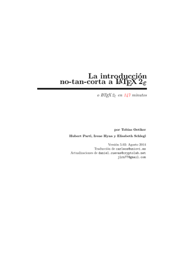 La Introducción No-Tan-Corta a LATEX 2Ε