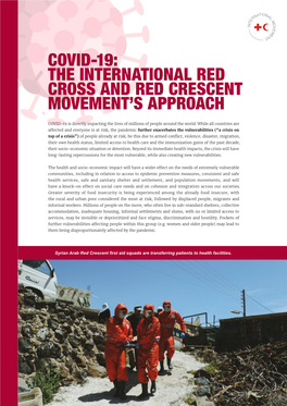 Covid-19: the International Red Cross and Red Crescent Movement's