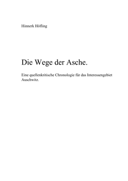 Die Wege Der Asche