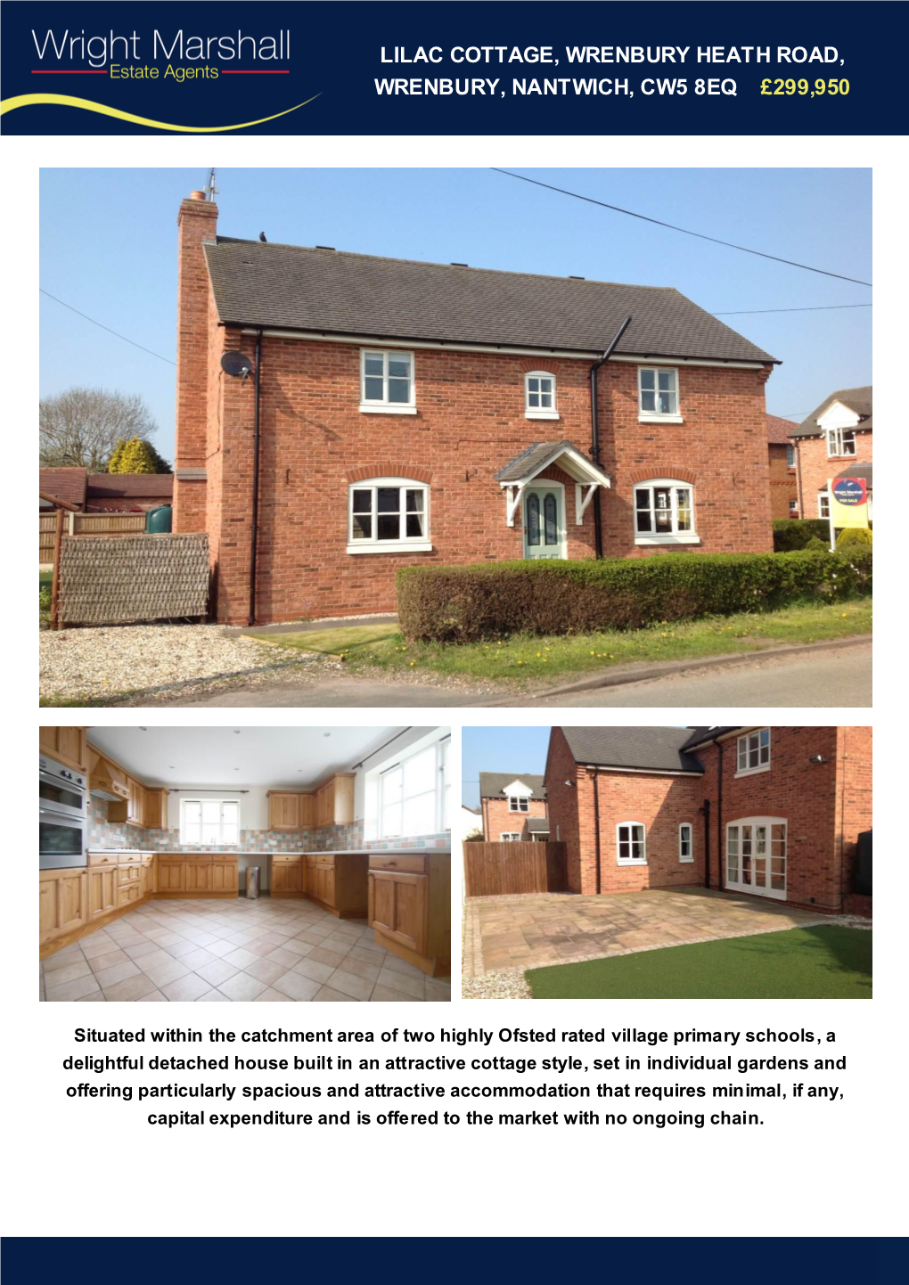 Lilac Cottage, Wrenbury Heath Road, Wrenbury, Nantwich, Cw5 8Eq £299,950