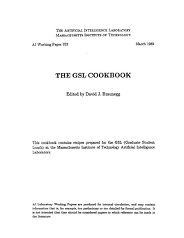 The Gsl Cookbook