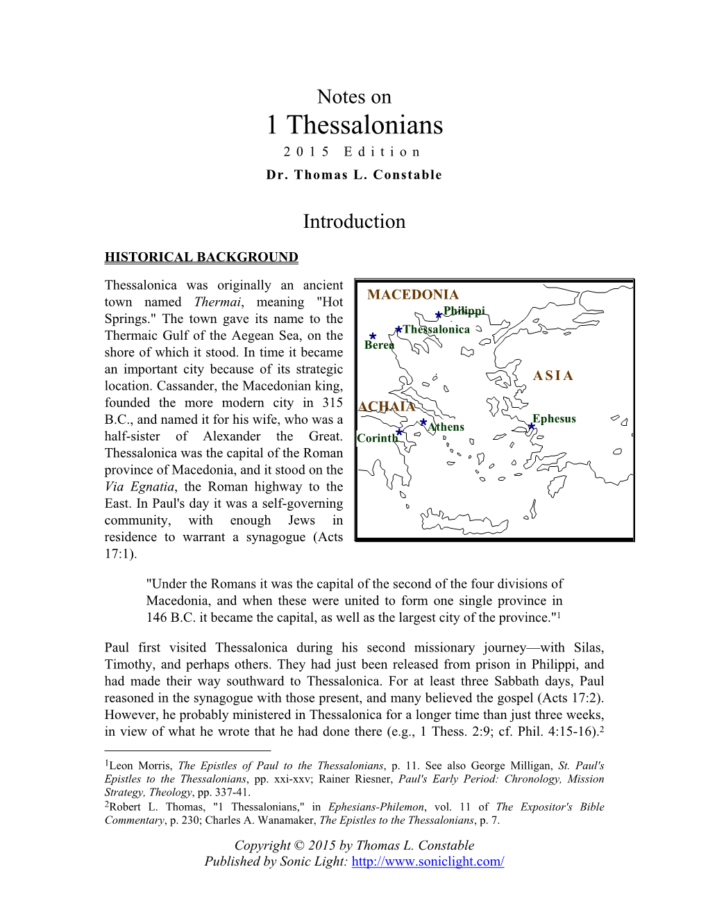 1 Thessalonians 2015 Edition Dr