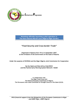 “Food Security and Cross-Border Trade”