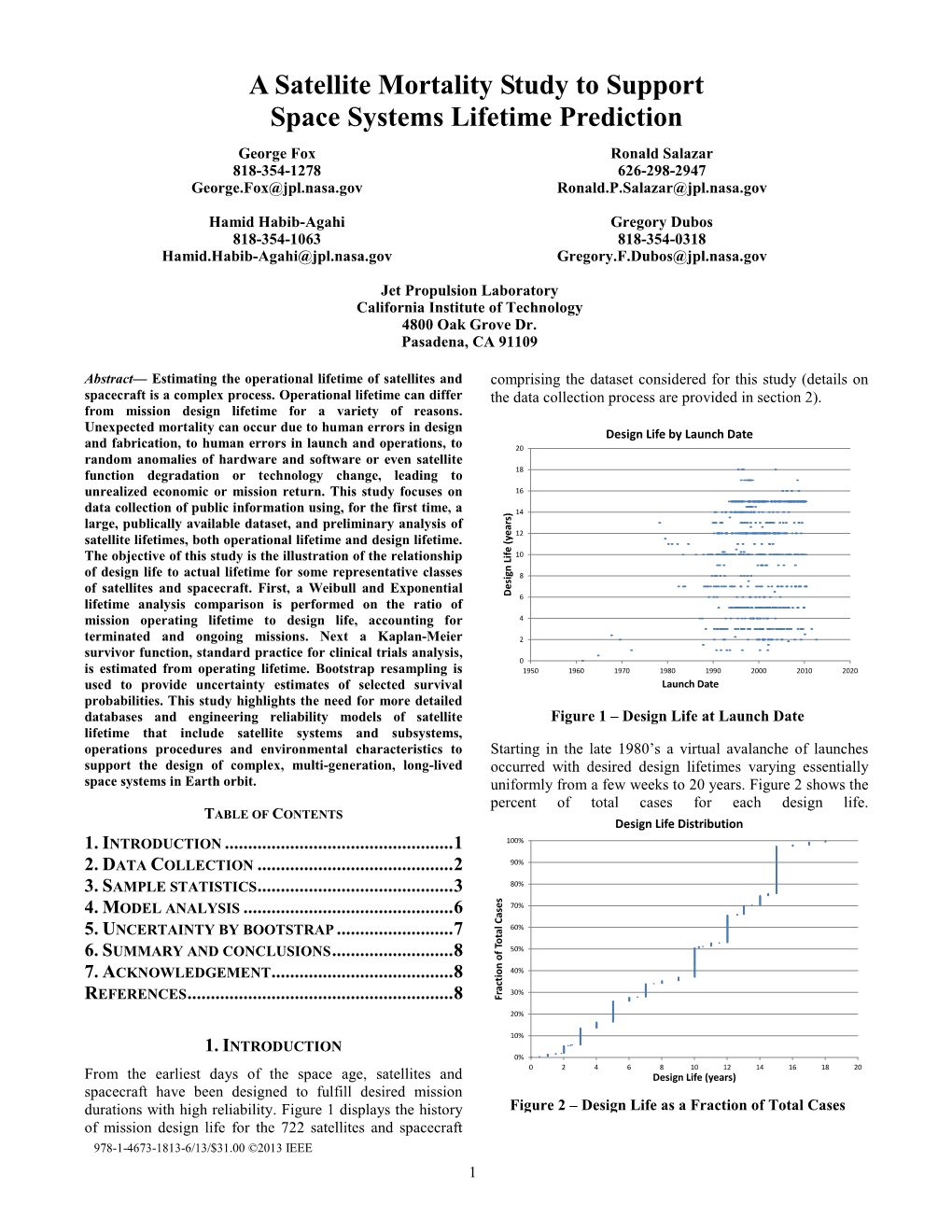 A Satellite Mortality Study to Support Space Systems Lifetime Prediction