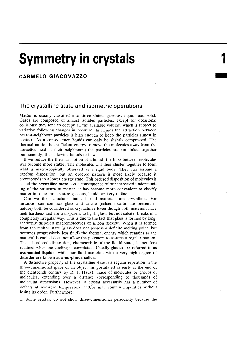 Fundamentals of Crystallography