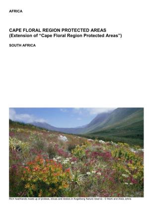 Extension of “Cape Floral Region Protected Areas”)