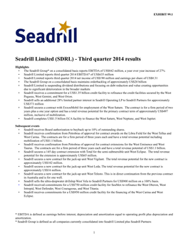 Seadrill 6-K Document 2014 Q3