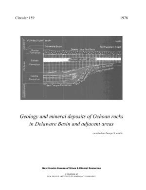 Geology and Mineral Deposits of Ochoan Rocks in Delaware Basin and Adjacent Areas
