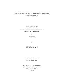 Pion Production in Neutrino-Nucleus Interactions