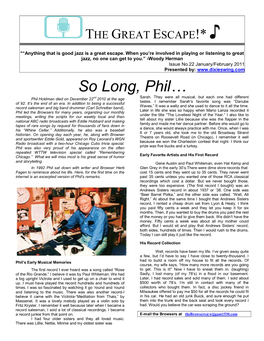 So Long, Phil…