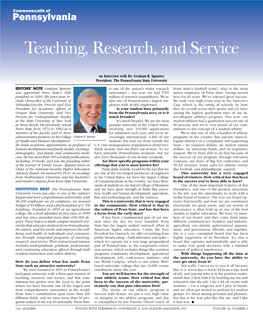 Teaching, Research, and Service