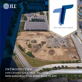 Introducing 5498 Crooks Road, Troy, Michigan Now Available | 17.43 Acres Build to Suit Property Highlights