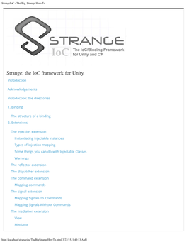 Strangeioc - the Big, Strange How-To