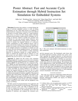 Fast and Accurate Cycle Estimation Through Hybrid Instruction Set Simulation for Embedded Systems