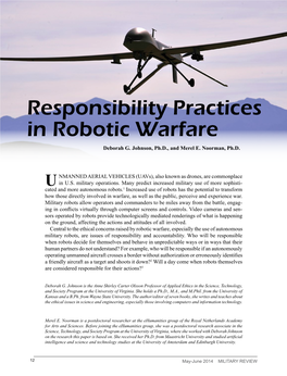 Responsibility Practices in Robotic Warfare Deborah G