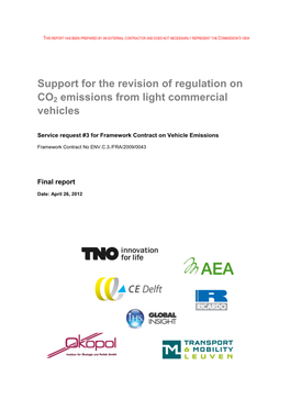 Proposal for the Framework Contract on Vehicle Emissions