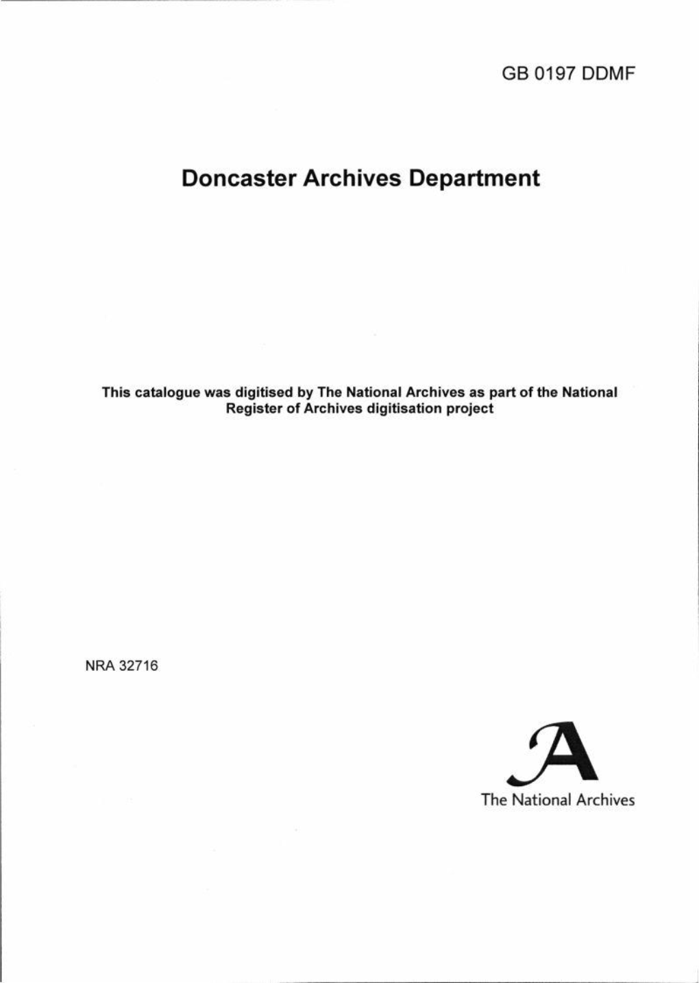 Doncaster Archives Department
