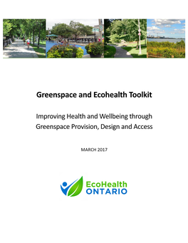 Greenspace and Ecohealth Toolkit