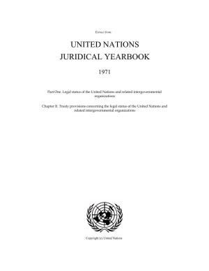 United Nations Juridical Yearbook, 1971
