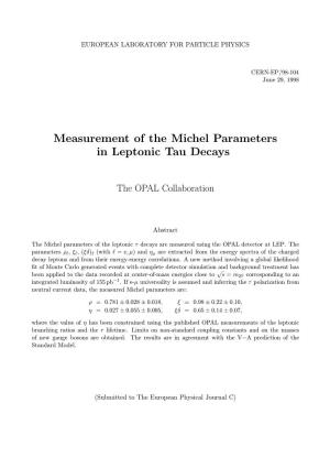 Measurement of the Michel Parameters in Leptonic Tau Decays
