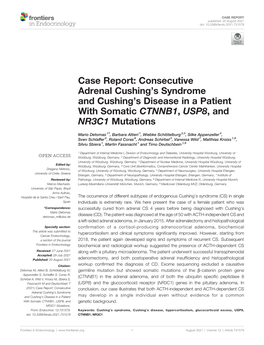 Consecutive Adrenal Cushing's Syndrome and Cushing's