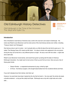 Old Edinburgh History Detectives