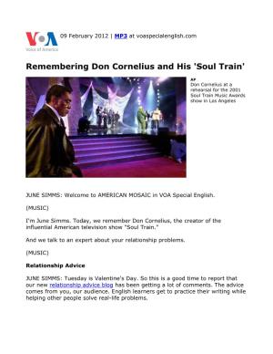 Remembering Don Cornelius and His 'Soul Train'