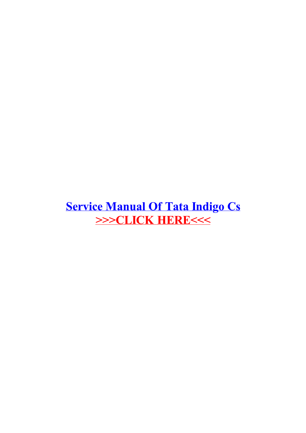 Service Manual of Tata Indigo Cs