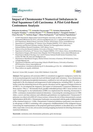 Impact of Chromosome 9 Numerical Imbalances in Oral Squamous Cell Carcinoma: a Pilot Grid-Based Centromere Analysis